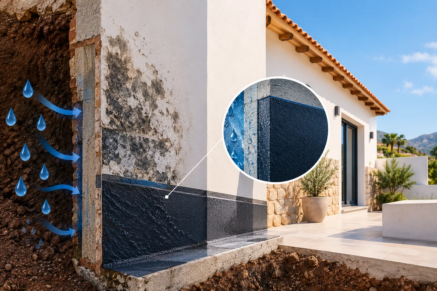 Damp and roofing renovation project in Almería
