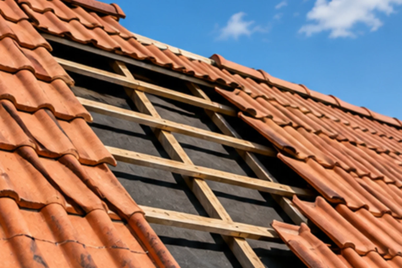 Missing roof tiles