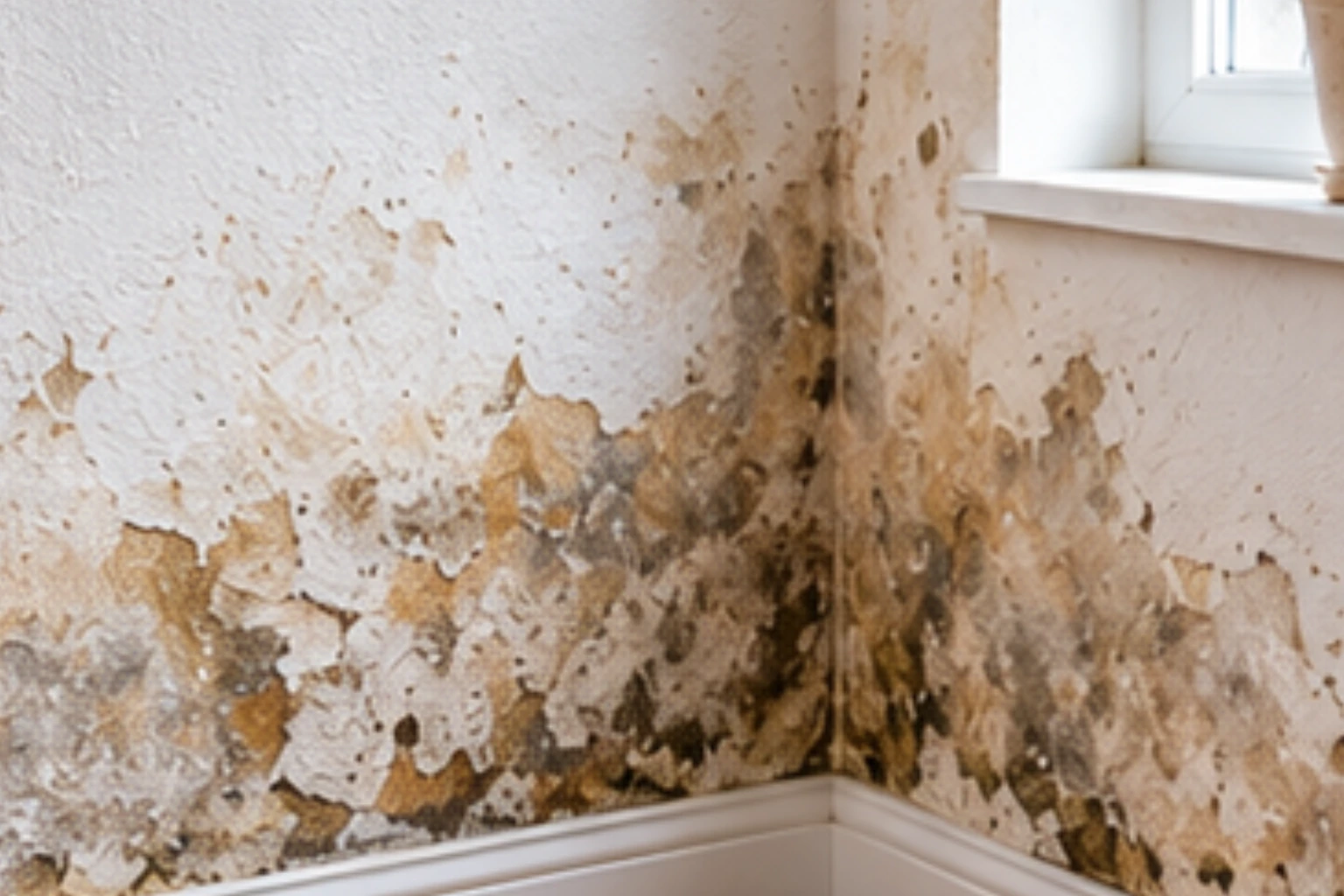 Rising damp affecting a property wall in Almería