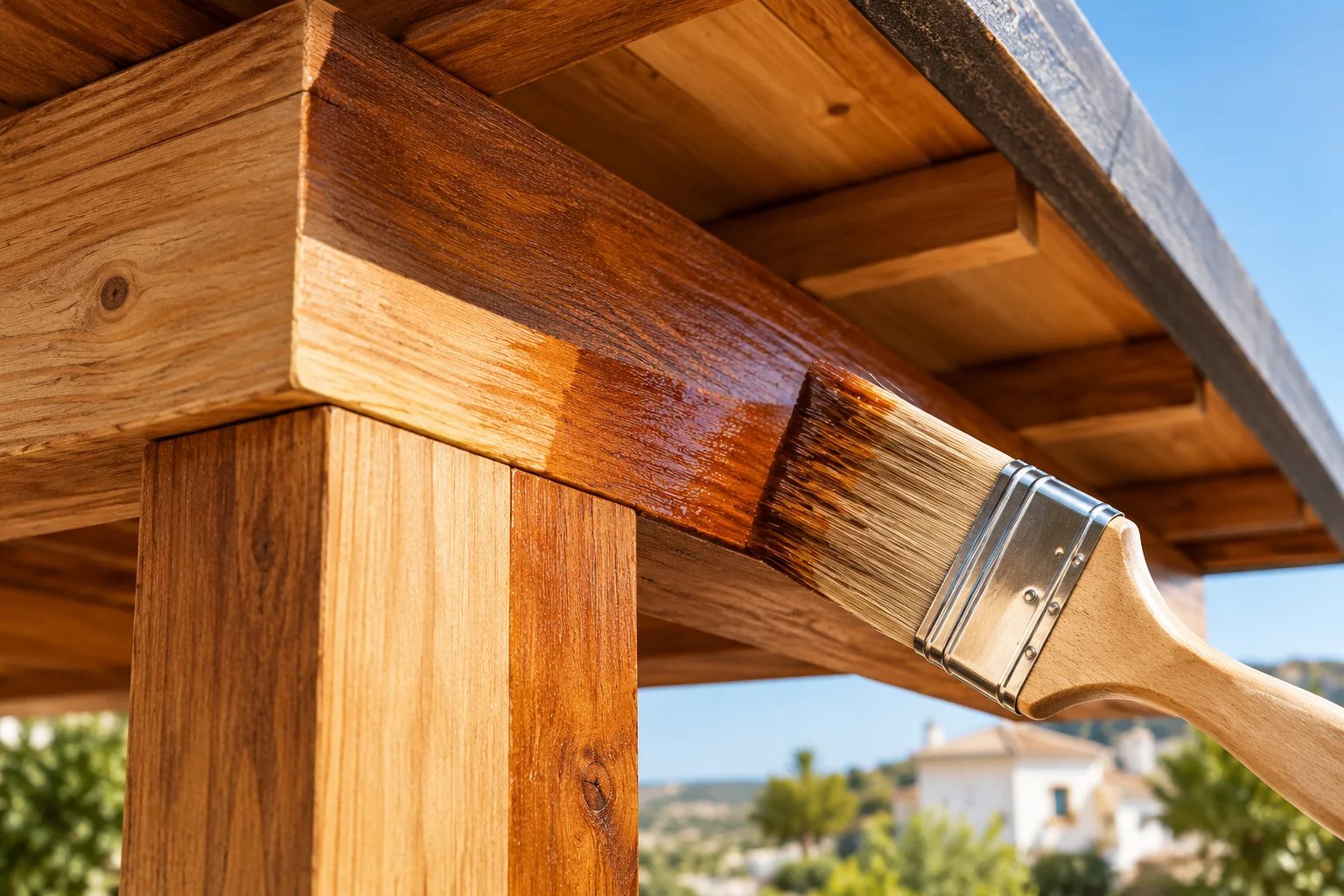 Timber preservation and protection work in Almería