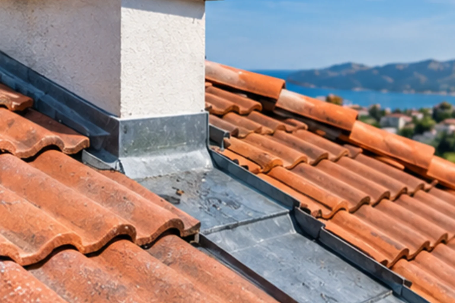 Vulnerable roof areas requiring waterproofing
